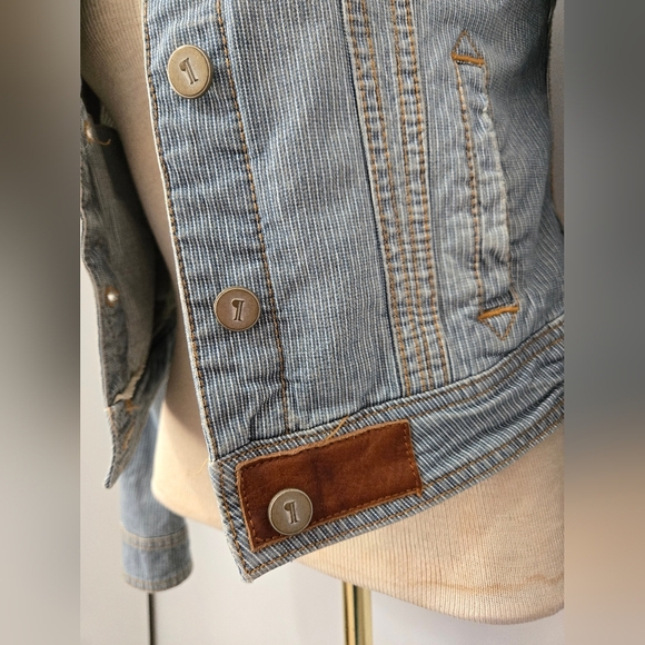 ANTHROPOLOGIE PILCRO AND THE LETTERPRESS Denim Railroad jacket. Size XS - Picture 3 of 13